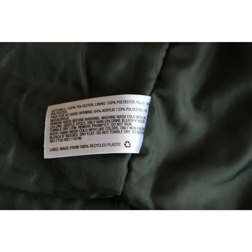 UNIVERSAL THREAD Winter Coat Women Large Green Chunky Cinched Waist Drawstring - Picture 4 of 16